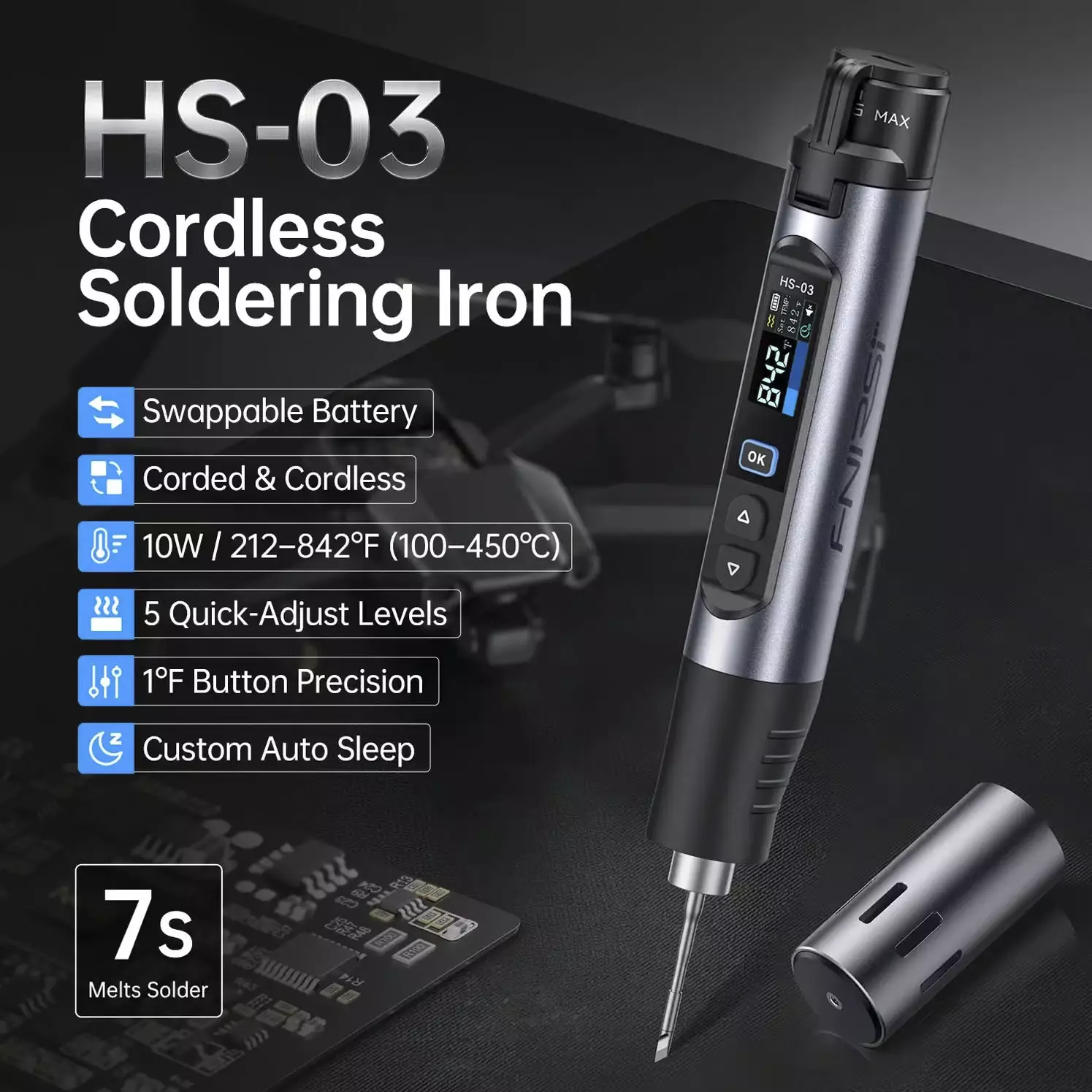 هویه شارژی فینرسی (FNIRSI) مدل  HS-03