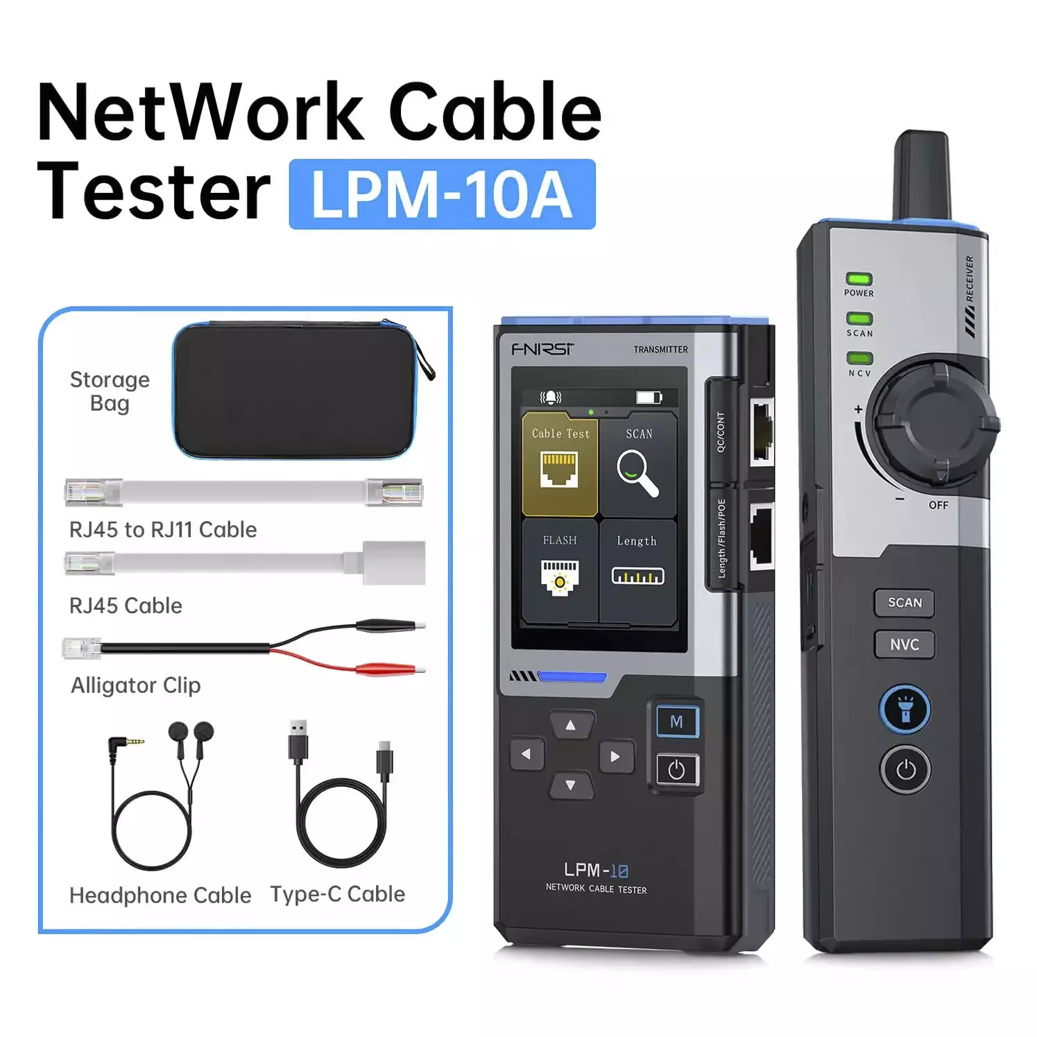 ردیاب کابل شبکه چند منظوره فینرسی FNIRSI LPM-10A