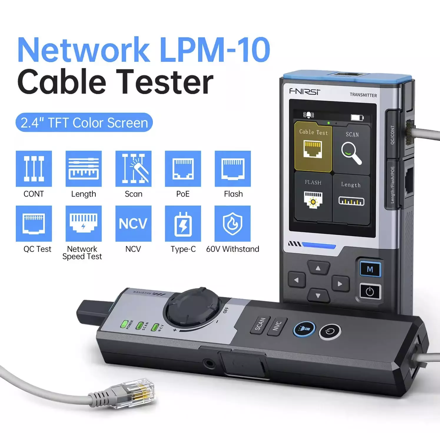 ردیاب کابل شبکه چند منظوره فینرسی FNIRSI LPM-10A