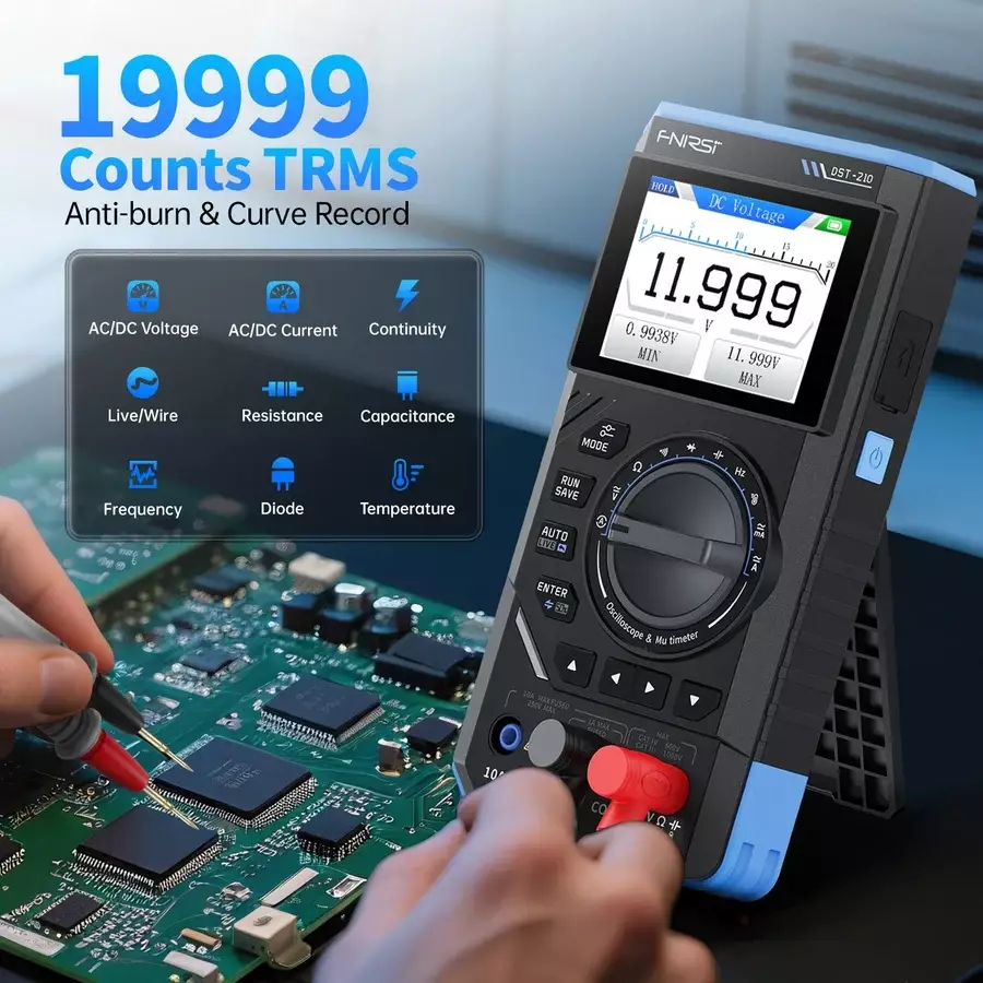 مولتی‌متر دستی فینرسی 3 در 1 مدل FNIRSI DST-210
