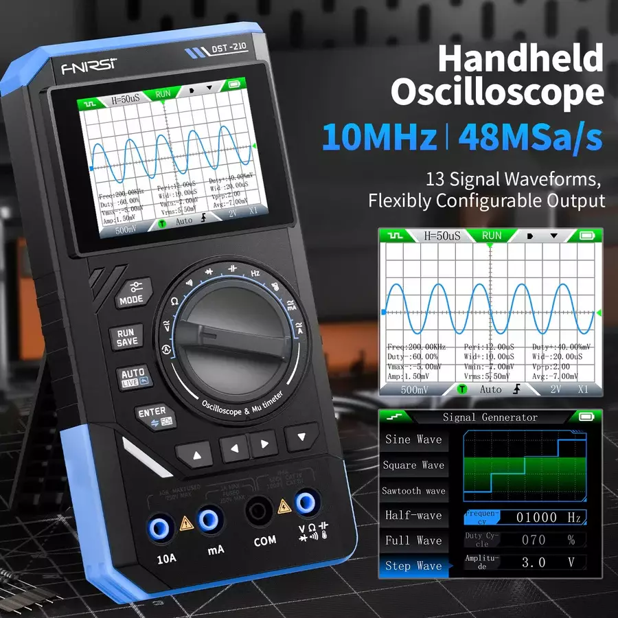 مولتی‌متر دستی فینرسی 3 در 1 مدل FNIRSI DST-210
